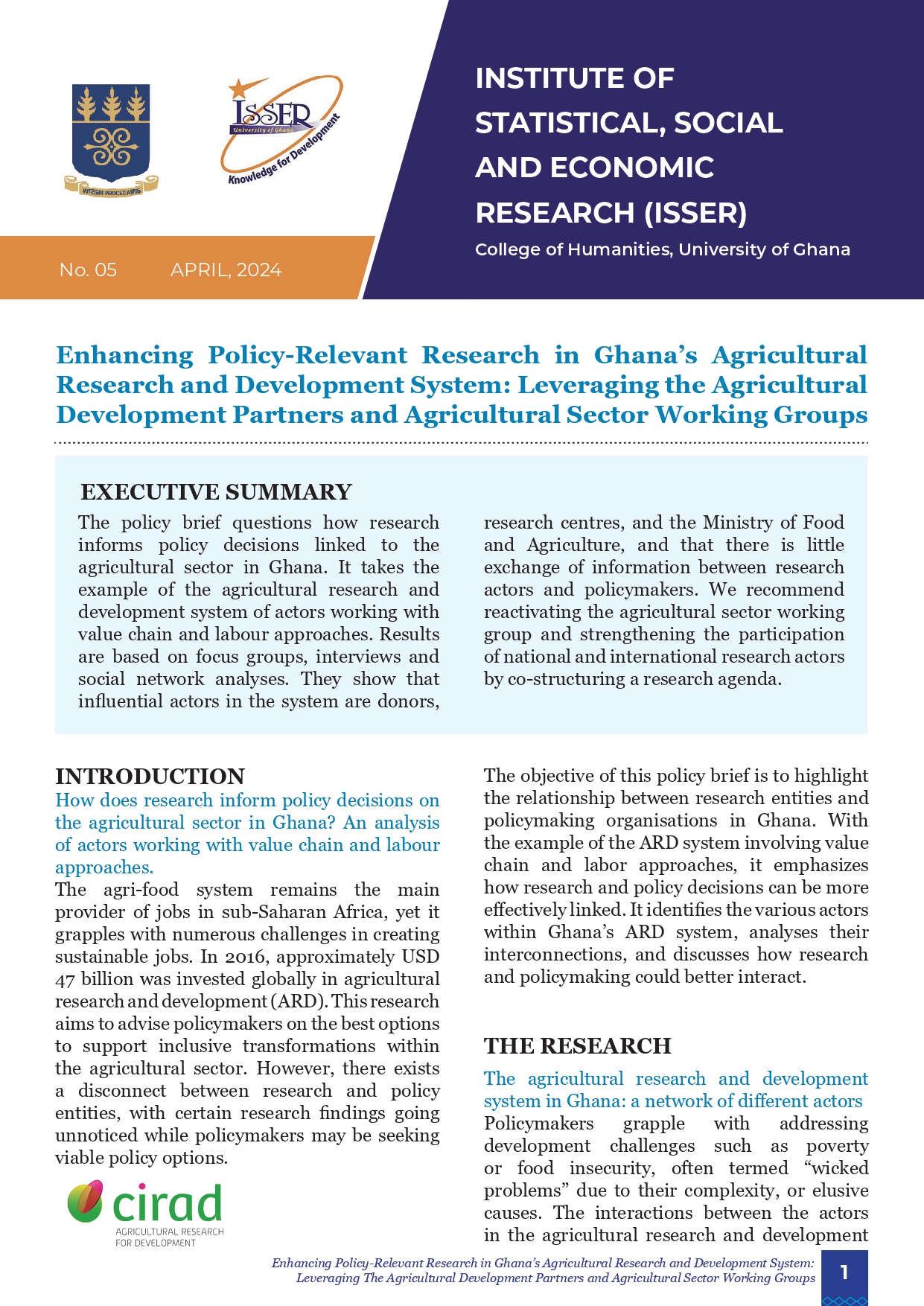 Isser Research Project Home | ISSER UG